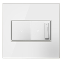 Legrand Adorne GFCI/ロッカーウォールプレート ホワイト (AWM2GMW4) / WALL PLATE ADRNE 2G MRWT