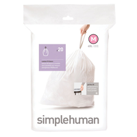 simplehuman Custom Fit Code M  紐付きゴミ袋 20枚入 (CW0173) / SIMPLEHUMAN LINER M 20PK