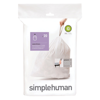 simplehuman Custom Fit Code G 紐付きゴミ袋 20枚入 (CW0166) /  SIMPLEHUMAN LINER G 20PK