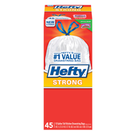 Hefty Strong 紐付きキッチン用ゴミ袋 45枚入 6パック ( E84572) / KITCHEN BAG STRNG13GBX45