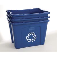 Rubbermaid Commercial 樹脂製リサイクルゴミ用トートコンテナ 6個セット ( 571473BLUE) / RECYCLING TOTE BLUE