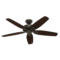 Hunter Fan Builder Elite Outdoor 屋内屋外両用シーリングファン ニューブロンズ 52インチ (53292) / CEILING FAN 5BLD BRNZ52"