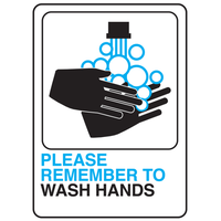 Hy-Ko Deco インフォメーションサイン 「手を洗うことを忘れないで下さい」 5枚セット (D-26) / PLEASE WASH HANDS