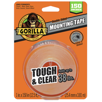 Gorilla マウントテープ クリアー 6個セット (6036002) / MOUNTING TAPE CLR 1X150"