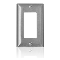 Leviton C-Series Decora/GFCIウォールプレート ステンレススティール 1ギャング ( 0SL26-000) / WALLPLATE 1G DECORA SS