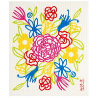 Wet-It! ディッシュクロス フローラルブーケ柄 (2854-WP-143) / GRMT DISHCLOTH BOUQUET