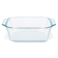 Pyrex ベーキングディッシュ クリアー 4個セット (1134490) / BAKE DISH DEEP CLR 8X8"