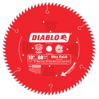 Diablo カーバイドチップサーキュラーソーブレード 10インチ80歯 (D1080X) / BLADE SAW 10" 80T FREUD