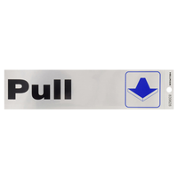 Hillman 英字デカール「 Push/Pull 」6枚セット ( 839828) / PULL DECAL SLV 2"X8"