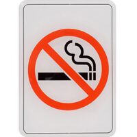 Hillman 英字サイン「No Smoking」6枚セット  (848747) / SIGN NO SMKE SYMBL 5X7"