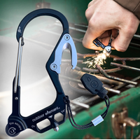 Outdoor Element Fire Escape カラビナマルチツール (FEBLK) / MULTI TOOL CARABINER BLK