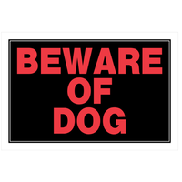 Hillman 英字サイン「BEWARE OF DOG」6枚セット (839924) / BEWARE OF DOG SIGN 8X12"