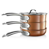 Gotham Steel Stackmaster アルミニウム製フライパン5点セット (2909) / FRY PAN SET ALUMINUM 5PC