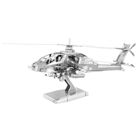 Fascinations Metal Earth AH-64アパッチ 3Dモデルキット ( MMS083) / MODEL KT 3D AH-64 APACHE