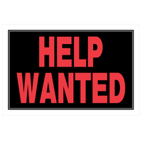 Hillman 英字サイン「HELP WANTED」6枚セット (839894) / HELP WANTED SIGN 8X12"
