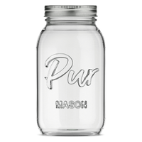 PurMason メイソンジャー レギュラーマウス 12個入 (15049) / MASON JAR GLAS 32OZ CS12