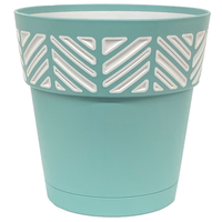 Deroma Mosaic 樹脂製モザイク柄プランター ティール (9E82ZFZ029) / PLANTER MOSAIC TEAL 8"