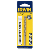 Irwin ハイスピードスティール製ドリルビット  3/16インチ (60512) / BIT DRILL 3/16"HSS