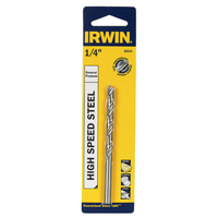 Irwin ハイスピードスティール製ドリルビット 1/4インチ (60516) / BIT DRILL 1/4" HSS