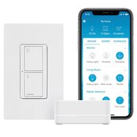 Lutron Caseta 3経路式ディマースイッチ ホワイト ( P-BDG-PKG1WS)