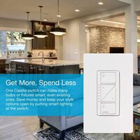 Lutron Caseta リモコン付3経路式ディマースイッチ ホワイト ( P-DIM-3WAY-WH)