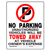 Hillman 英字サイン 駐車禁止 6枚セット (842196) / NO PARKING SIGN 19"X15"