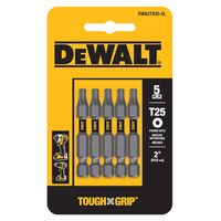 DeWalt MAXFIT Torx パワービット 5個入 (DWA2TX25-5) / MAXFIT BIT TORX T25X2"5P