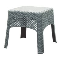 Adams 編み込み樹脂製サイドテーブル グレー ( 8071-13-3731) / SIDE TABLE WOVEN GRY