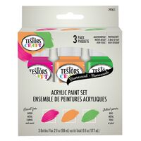 Testors アソーテッド蛍光クラフトペイント3色セット 6セット (297611) / CRAFT PAINT FL ACRYL 3PK