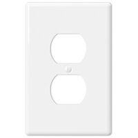 Amerelle Metro 2連コンセント用ウォールプレート 1ギャング ホワイト (3000DW) / WALLPLATE METRO 1DUP WHT