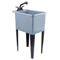 Tehila ランドリータブ 16ガロン グレー ( 040US8001GRYBLK) / LAUNDRY TUB GRY 16GAL