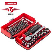 Craftsman V-Series ソケット＆ツール38点セット (CMMT45751V) / SCKT TL SET MM 1/4"38PC