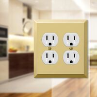 Amerelle Century 2連コンセントウォールプレート 2ギャング ポリッシュドブラス (163DDBR) / WALLPLATE 2DUPLEX PB