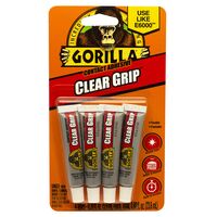 Gorilla Clear Grip 高強度接着剤 4個入 (8130002) / GORILLA CLR GRIP ADH 4PK