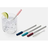 Houdini ステンレススティール製カクテルストロー 4本入 (5273271) / COCKTAIL STRAWS ASST 4PK