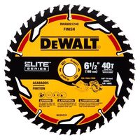 DeWalt Elite Series カーバイドチップ丸鋸ブレード (DWAW61240) / SAW BLADE CRB 6-1/2"X40T