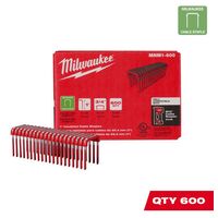 Milwaukee 断熱性クラウンケーブルステープル 600個入 6箱セット (MNM1-600) / CABLE STAPLES INSULAT 1"
