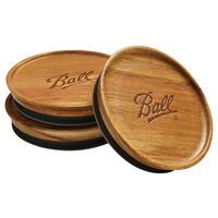 Ball 木製メイソンジャー用蓋 ワイドマウス (2141326) / Ball Wooden Lids Wide Mo