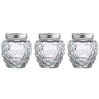 Kilner Berry プリザーブジャー レギュラーマウス 3個入 ( 0025.033) / PRESRV MOUTH GLSWRE 3PK