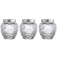 Kilner Berry プリザーブジャー レギュラーマウス 3個入 ( 0025.033) / PRESRV MOUTH GLSWRE 3PK