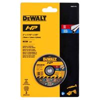 DeWalt カットオフホイール3点キット (DW8711P3) / CUT-OFF WHL KIT 3"D 3PK