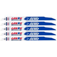 Lenox Demowolf レシプロソーブレード5点セット (LXAR1250R) / RECIP SAW BLDE 12" 5PK