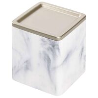 InterDesign Dakota カバー付ジャー ホワイトマーブル (28350) / COVERED JAR WHT MB 4"