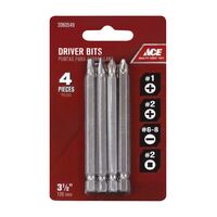 ACE スクリュードライバービット 4本セット 3-1/2インチ (307011) / INSERT SET POWER 4PC3.5"