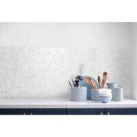 Smart Tiles 接着式壁用タイル Hexa Yule 4枚入 6セット (SM1190G-04-QG) / ADHSV TILE HEXA YULE 4PC