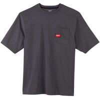 Milwaukee 半袖ポケットTシャツ グレー XXLサイズ (601G-2X) / TEE SHIRT PCKT GRAY XXL