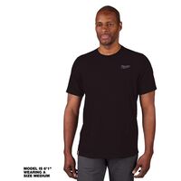 Milwaukee 半袖ワークTシャツ ブラック Mサイズ (603B-M) / TEE SHIRT WORK BLK SS M