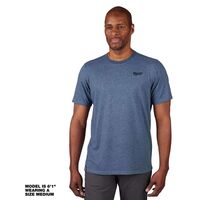Milwaukee 半袖ワークTシャツ ブルー Mサイズ (603BL-M) / TEE SHIRT WORK BLUE SS M