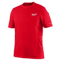 Milwaukee Workskin 軽量半袖Tシャツ レッド XXLサイズ (414R-2X) / TEE SHRT LTWT SS RED XXL