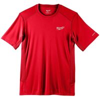 Milwaukee Workskin 軽量半袖Tシャツ レッド Lサイズ (414R-L) / TEE SHRT LTWHT SS RED L